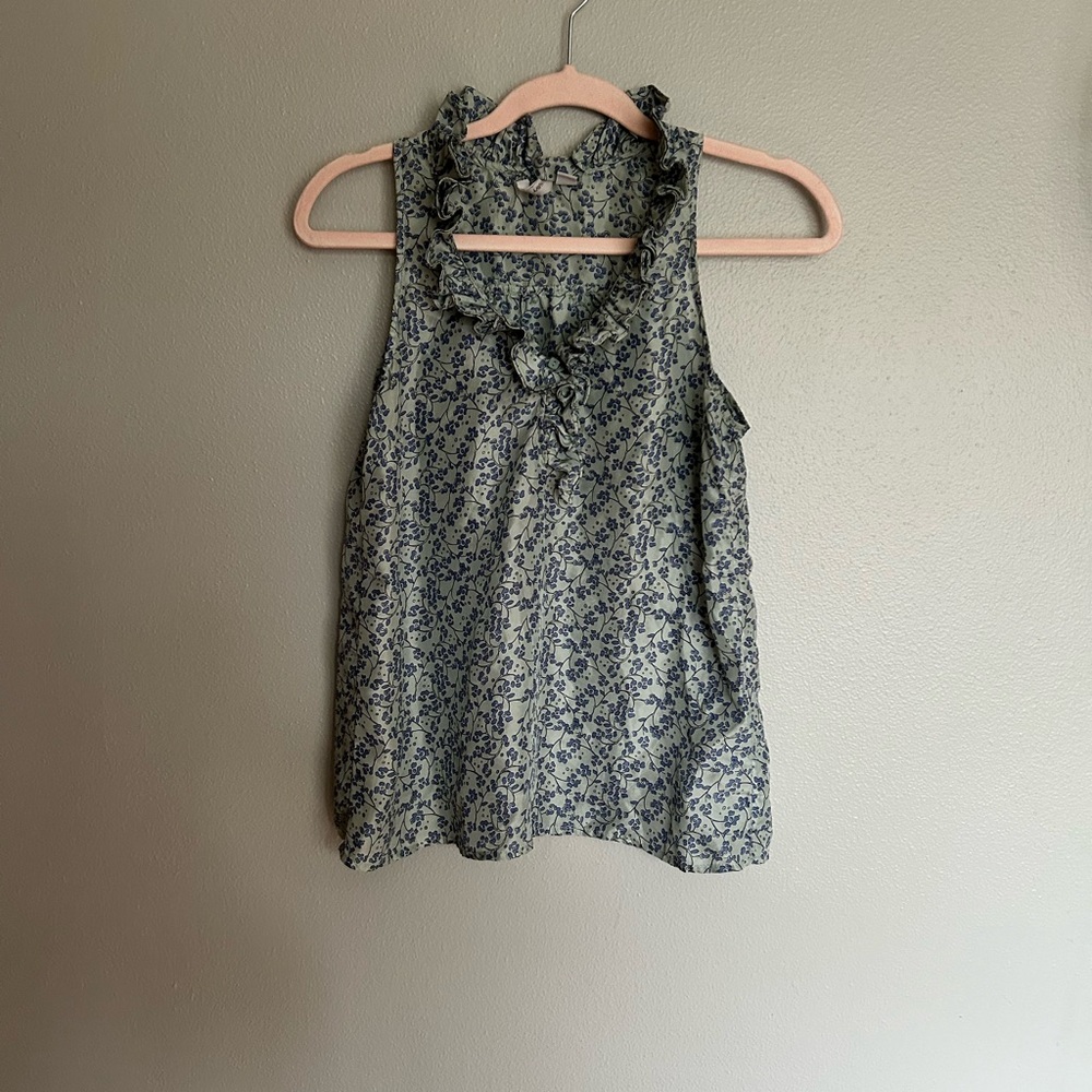 Silk floral blouse